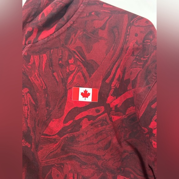 Lululemon Team Canada All Yours Cropped Hoodie COC Logo Maple Dark Red Multi - Picture 7 of 13
